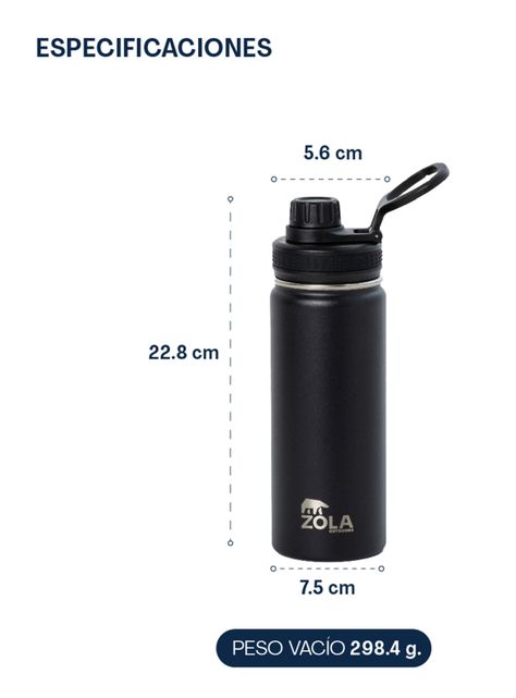 Botella Térmica 550 ml Negro-2