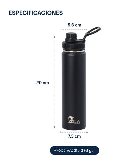 Botella Térmica Clásica 750 ml Negro-2