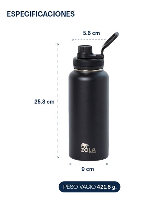 Botella Térmica 1 Litro Azul-2