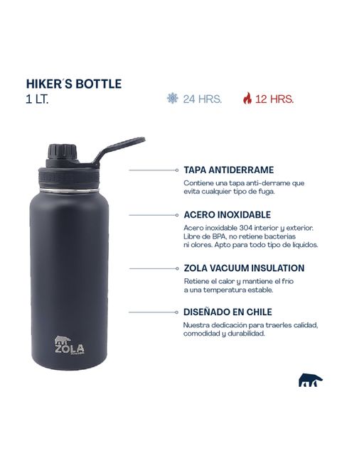 Botella Térmica 1 Litro Azul-1