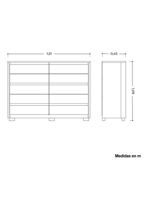 Cómoda Dueto 10C-1