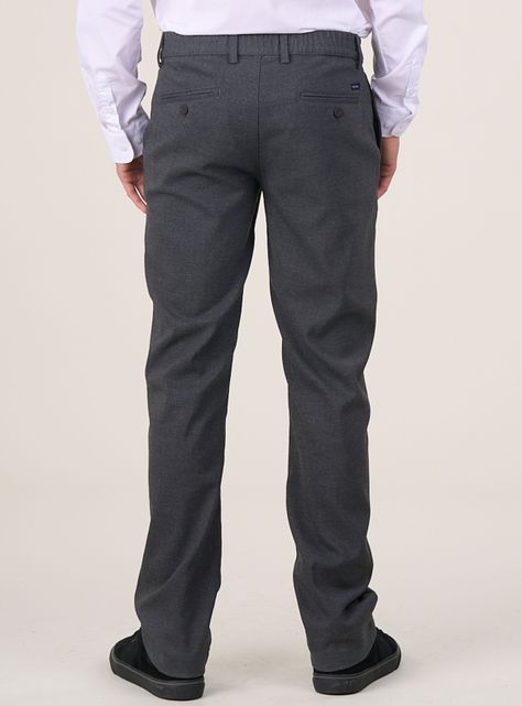 Pantalón Escolar Slim Fit Gris Colegio-1