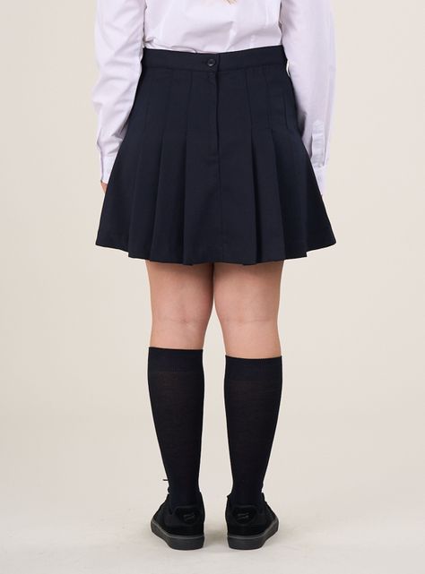 Falda Azul con Cierre Escolar Niña-1
