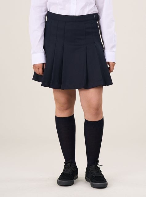 Falda Azul con Cierre Escolar Niña-0
