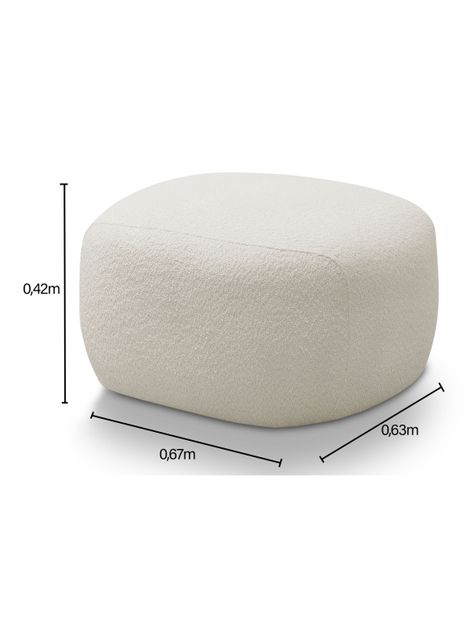 Pouf Chandon 63x67 cm Beige-1
