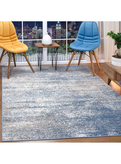 Alfombra Living-Comedor 240 x 305 cm Florida Azul Contraste-1