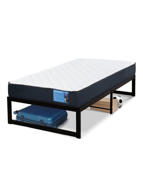 Cama Europea Iron Smart Excellence 1.5 Plazas + Faldón-3
