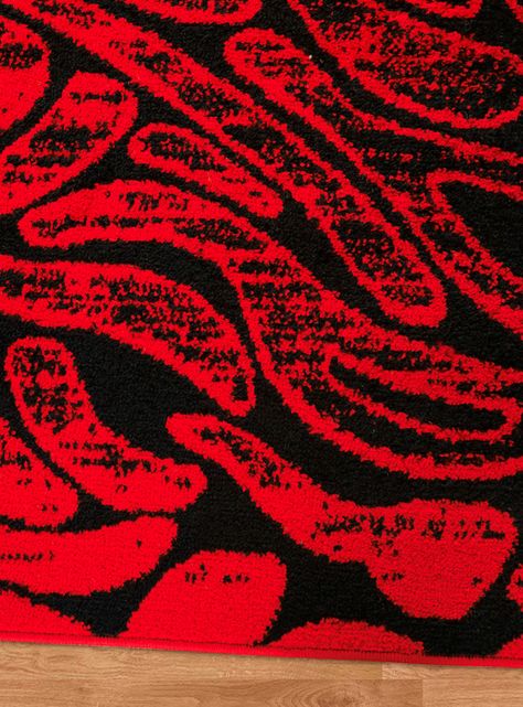 Alfombra Living-Comedor 240 x 305 cm Siesta Rojo Formas-2