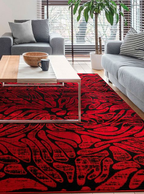 Alfombra Living-Comedor 240 x 305 cm Siesta Rojo Formas-5