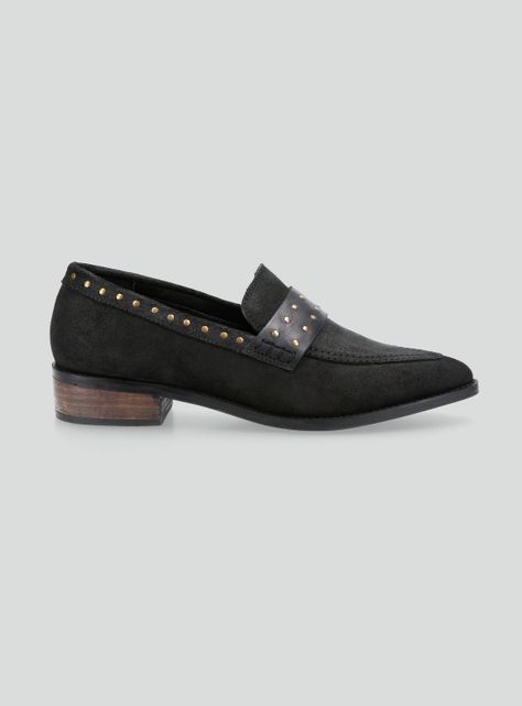 Mocasín Mujer Cuero con Tachas-1