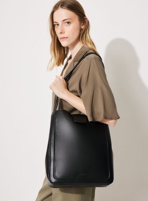 Cartera Totebag Efecto Cuero-0
