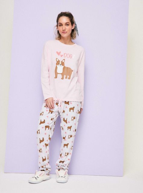 Pijama Manga Larga Full Print-4
