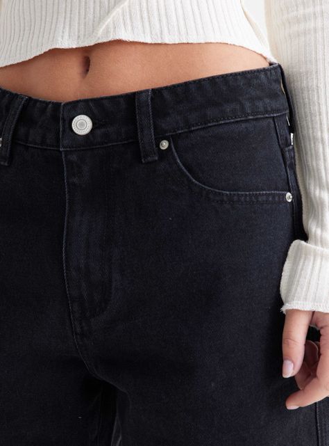 Jeans Look Vintage Tiro Medio-2
