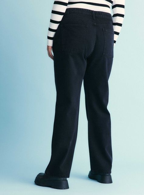 Jeans Look Vintage con Bolsillos-1