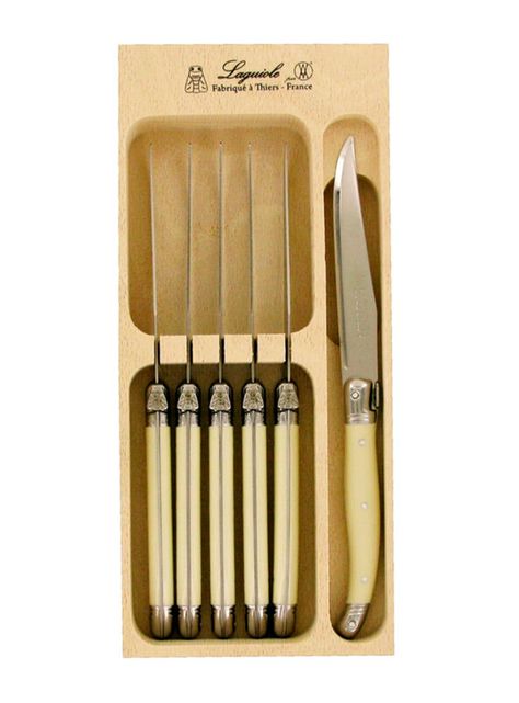 Set Laguiole Cuchillo Postre 6 Unidades Ivory-0