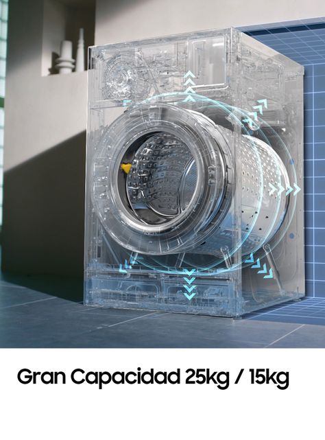 Lavadora-Secadora Carga Frontal 25/15 Kg AI Bespoke WD25DB8995BZZS-5