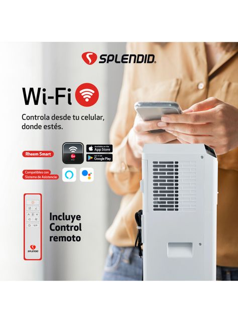 Aire Acondicionado Portátil Frío-Calor WiFi 12000 BTU SPAC-HM12K-W-5