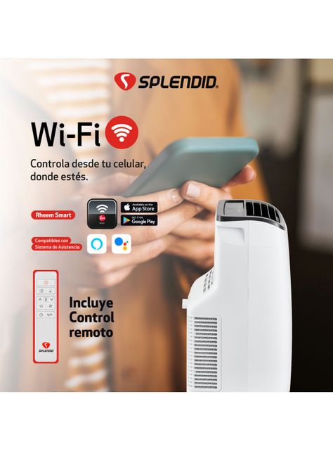 Aire Acondicionado Portátil Frío-Calor WiFi 9000 BTU SPAC-HM09K-W-5