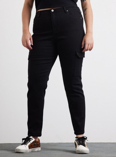 Jeans Skinny Cargo Tiro Medio-4