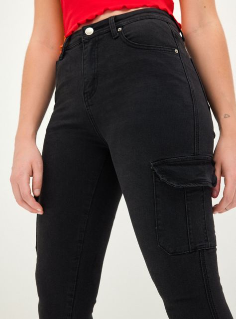 Jeans Skinny Cargo Tiro Medio-2