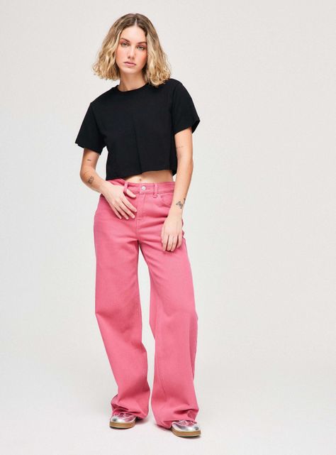 Jeans Wide Leg Color-4
