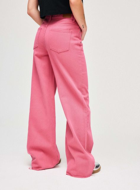 Jeans Wide Leg Color-1