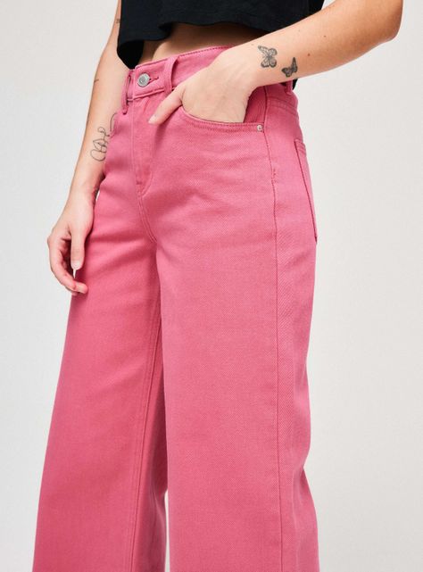 Jeans Wide Leg Color-2