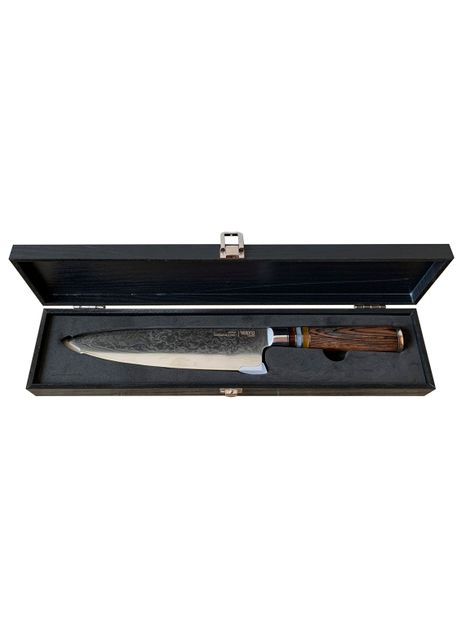 Cuchillo Wayu Damascus Brown-0