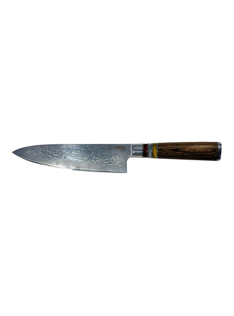 Cuchillo Wayu Damascus Brown-1