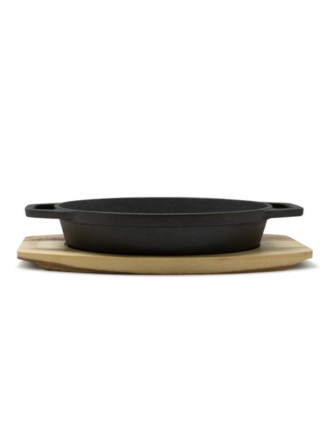 Cacerola Iron Cast Base Madera-1