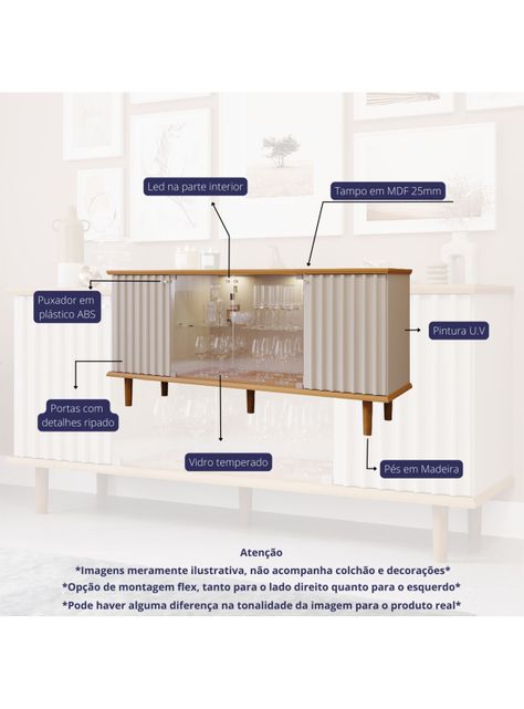 Buffet Janice Luz Led Off White Café-2
