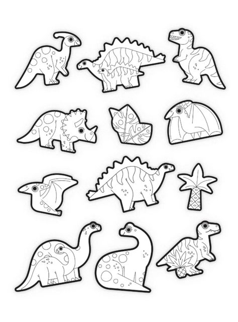 Juego Sticker para Colorear Dinosaurio-1