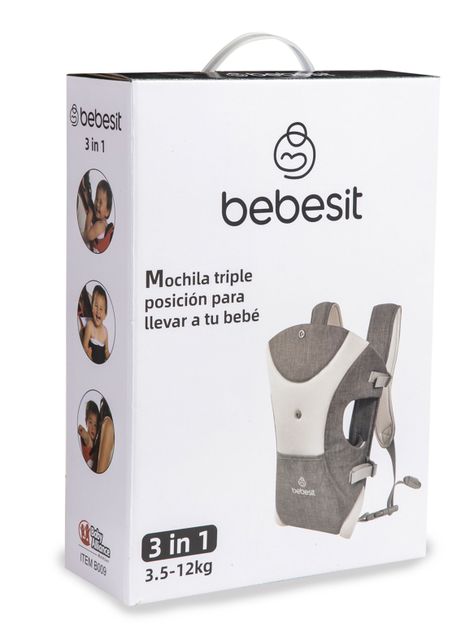 Porta Bebe 3 Posiciones en 1 Gris Bebesit-3