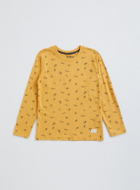 Polera Cuello Rib Full Estampada-1