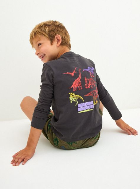 Polera con Estampado Roarsome Dinosaurios-0