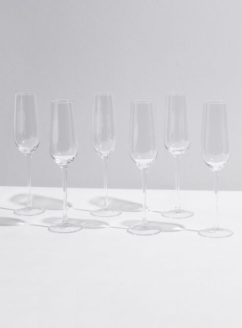 Set 6 Copas Champaña Clear 200 ml-0