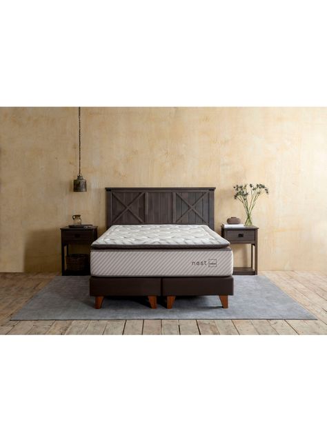 Cama Europea Nest 2 Plazas Base Dividida + Set de Muebles Ray-7