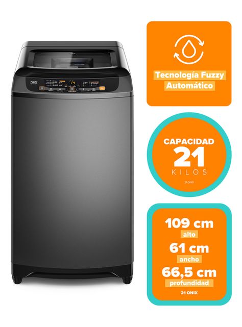 Lavadora Carga Superior 21 kg Mademsa 21 Onix-2