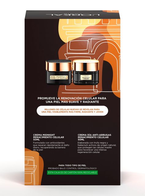 Pack Anti-Arrugas Age Perfect Renacimiento Celular Día + Noche de L'Oréal Paris-2