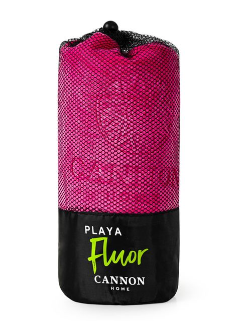 Toalla de Playa Microfibra Fluor Fucsia 80x160 cm-3