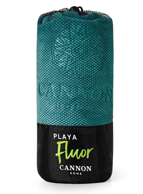 Toalla de Playa Microfibra Fluor Turquesa 80x160 cm-3
