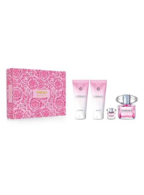 Set Perfume Bright Crystal EDT Mujer 90 ml + Body Lotion + Shower Gel + Miniatura Versace-0