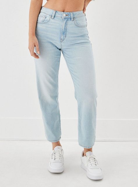 Jeans Stretch Mom Straight Jeans-0