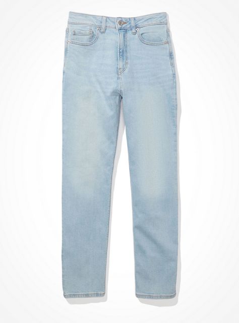 Jeans Stretch Mom Straight Jeans-3