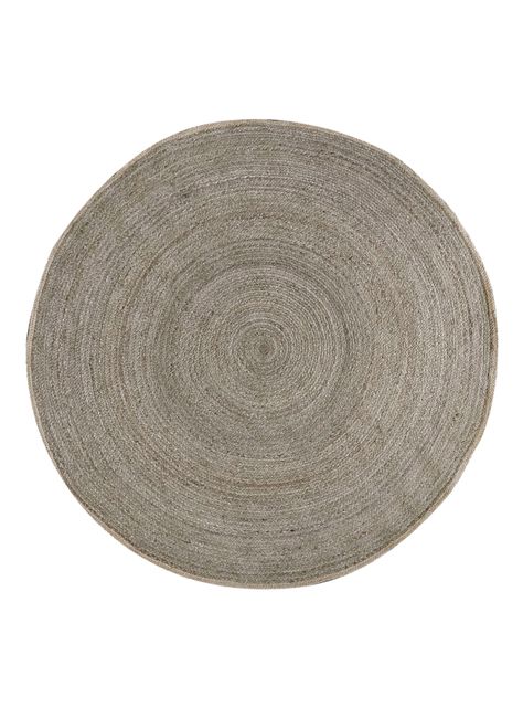 Alfombra Yute Braided Redonda 200x200 cm Gris-0