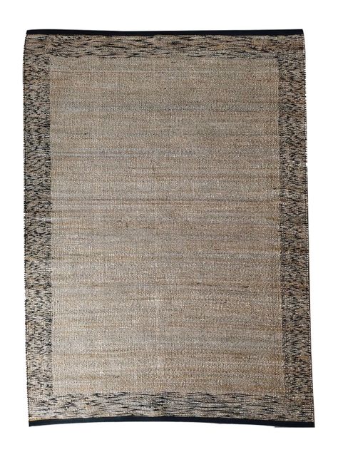 Alfombra Yute Melange 160x230 cm Negro Beige-0