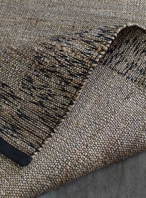 Alfombra Yute Melange 160x230 cm Negro Beige-1