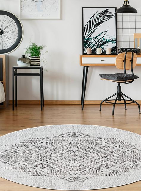 Alfombra Venus Redonda 200x200 cm Gris-2
