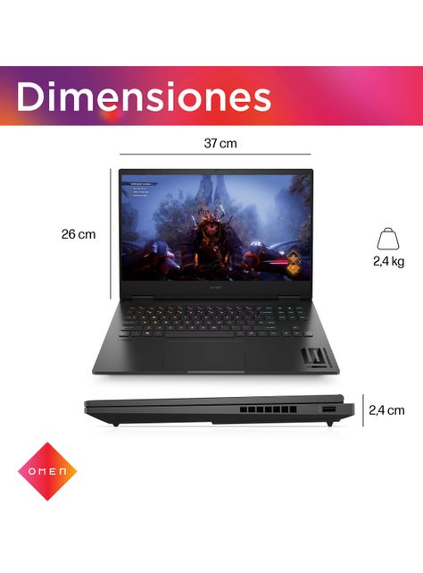 Notebook OMEN Gaming 16-wf1000la Intel Core i9 14va Gen NVIDIA GeForce RTX 4070 8GB GDDR6 32GB RAM 1TB SSD 16.1" FHD 144Hz Windows 11 Home-1