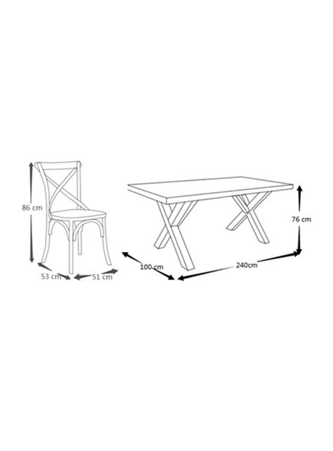 Juego de Comedor Cruzeta + 8 Sillas Beige-2